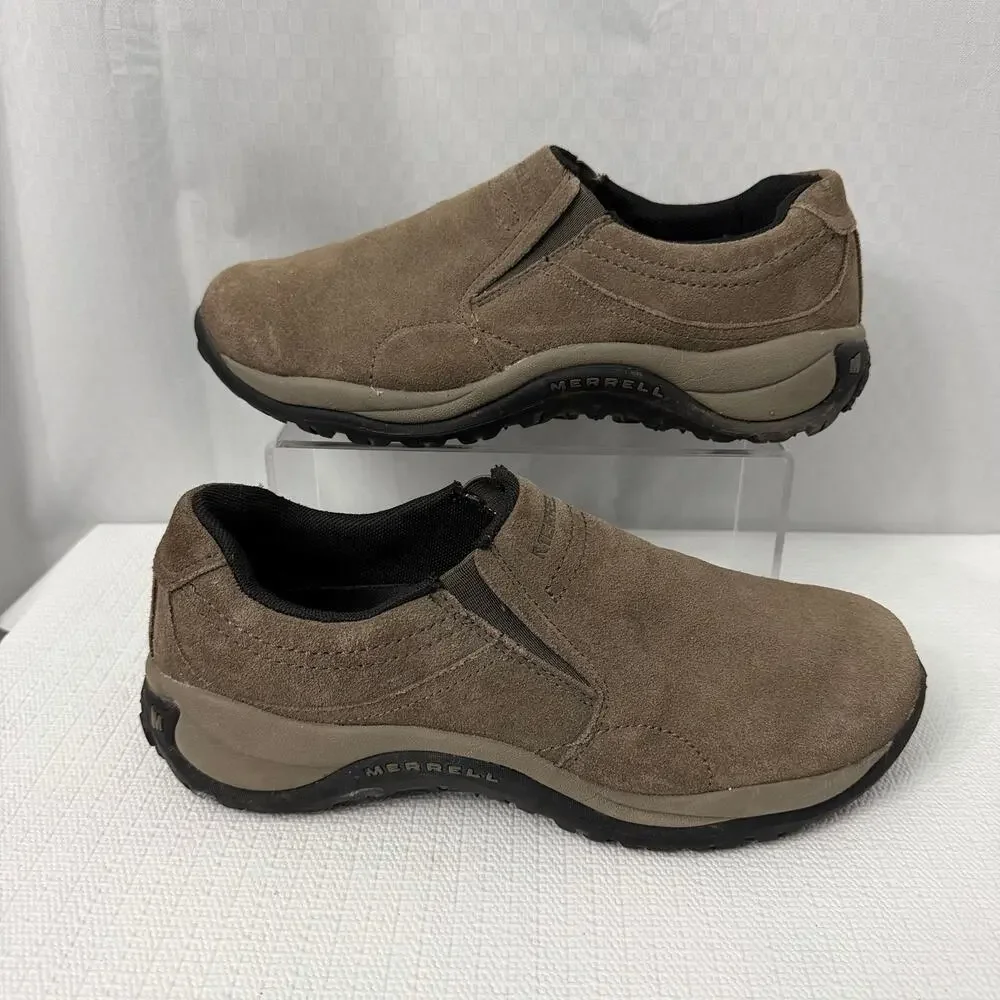 Merrell Jungle Moc Shoes Mens Size 10 Brown Suede Slip On Casual Comfort